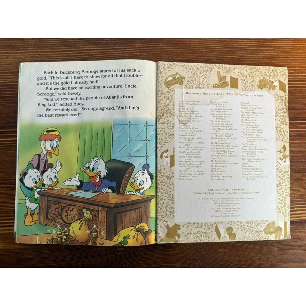 Little Golden Book Disney Lot Lady Duck Tales Frozen The Rescuers Lot Of 4